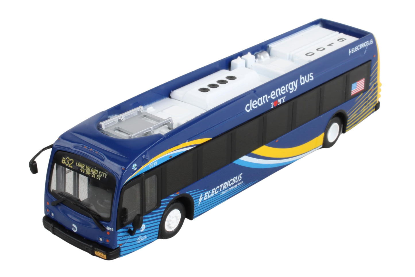 Daron MTA PROTERA Hybrid 1/87 Electric Bus, Blue