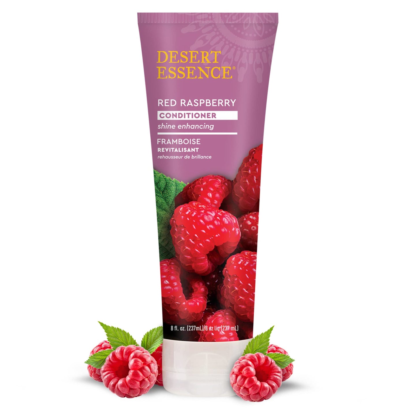 Desert Essence Red Raspberry Conditioner - 8 Fl Ounce - Shine Enhancing - Vitamin A & C - Smooth & Silky - Strengthing - Shea Butter - Calcium