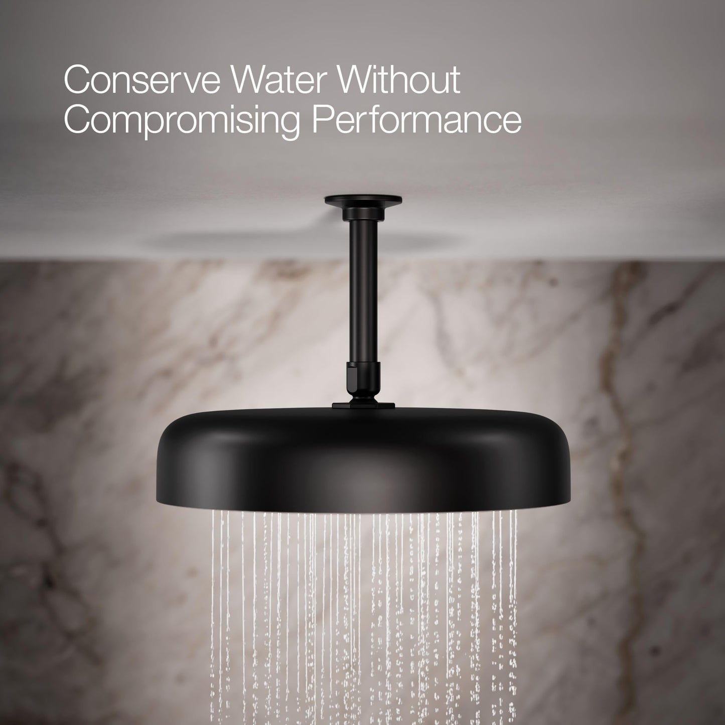 Kohler K-26291-BL Statement Round 12" single-function rainhead, 2.5 gpm