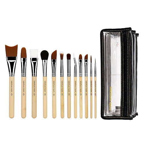 Bdellium Tools Professional Makeup Special Effects SFX Series 12 pc. Brush Set with Double Pouch (2nd Collection)