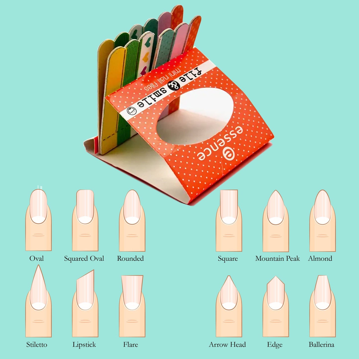 Mini Nail File Set - Professional Manicure Kit for Natural and Artificial Nails - Emery Board Files