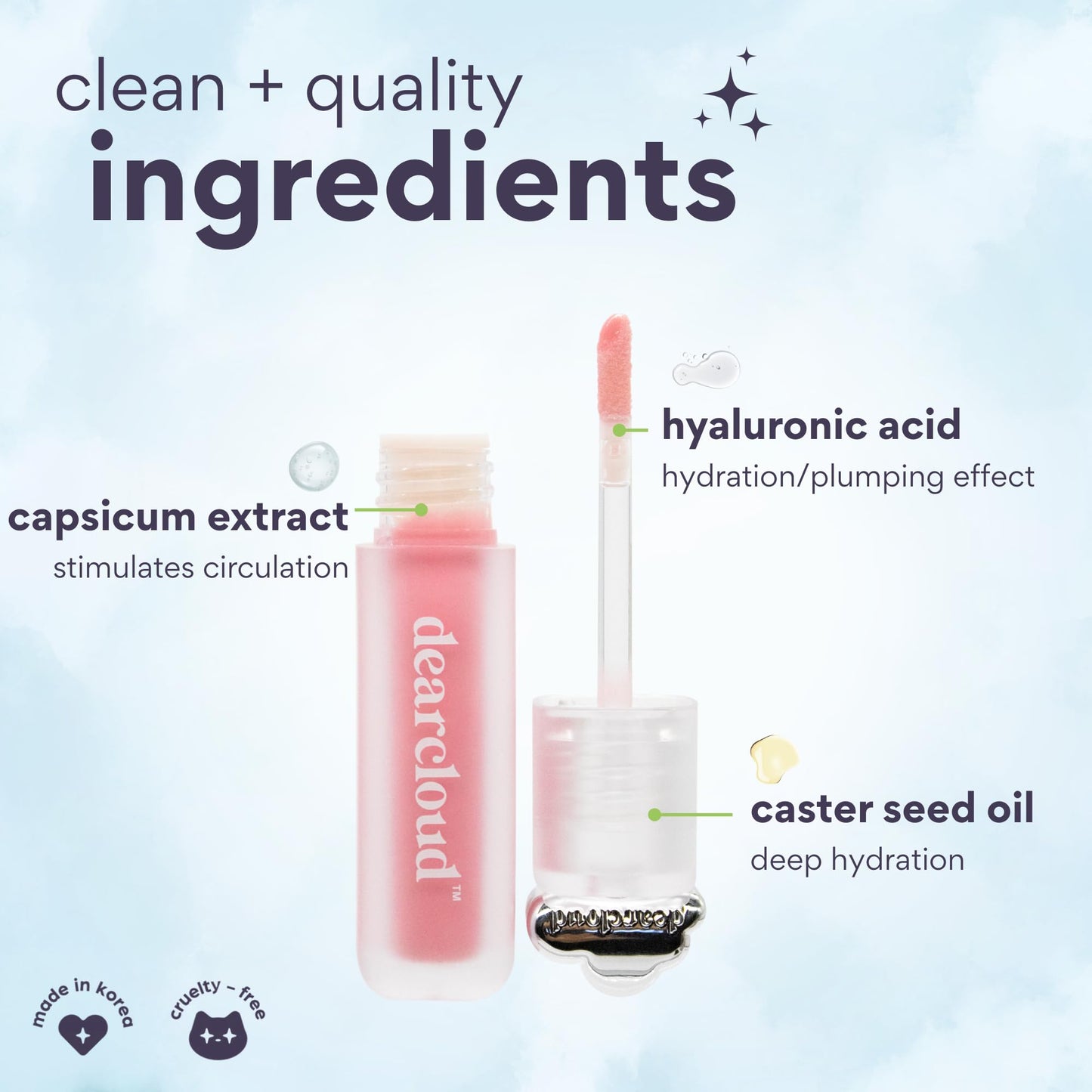 dearcloud Super Jelly Lip Plumper - Lip Gloss Plumper with Hyaluronic Acid & Capsicum - Plumping Lip Gloss for Women - Candy Latte (.13 fl oz oz)