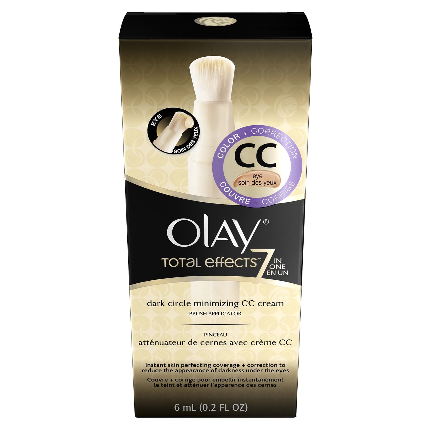 Olay Total Effects Dark Circle Minimizing Cc Cream Brush, 0.2 Fluid Ounce