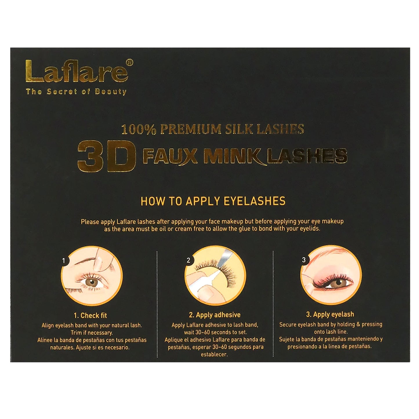 Laflare Premium Silk Lashes 3D Faux Mink Eyelashes Multipack, Light, Natural Looking, Professional Easy to Apply Eyelashes in a Knitted Style 5 Pairs…