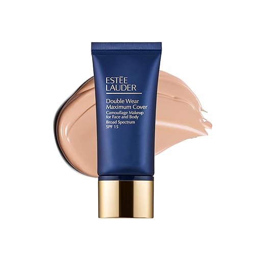 Estée Lauder Double Wear 24-Hour Maximum Cover Camouflage Foundation for Face and Body SPF 15 | Full Coverage | Tattoo Cover Up Makeup Waterproof, 1.0