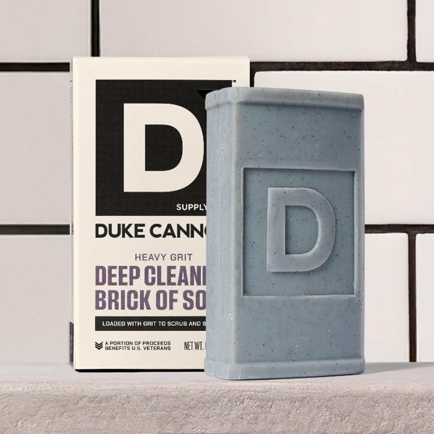 Duke Cannon Supply Co. Heavy Grit Deep Cleaning Brick Of Soap For Men - Aloe Vera + Shea Butter - Mandarin and Mint (6oz)