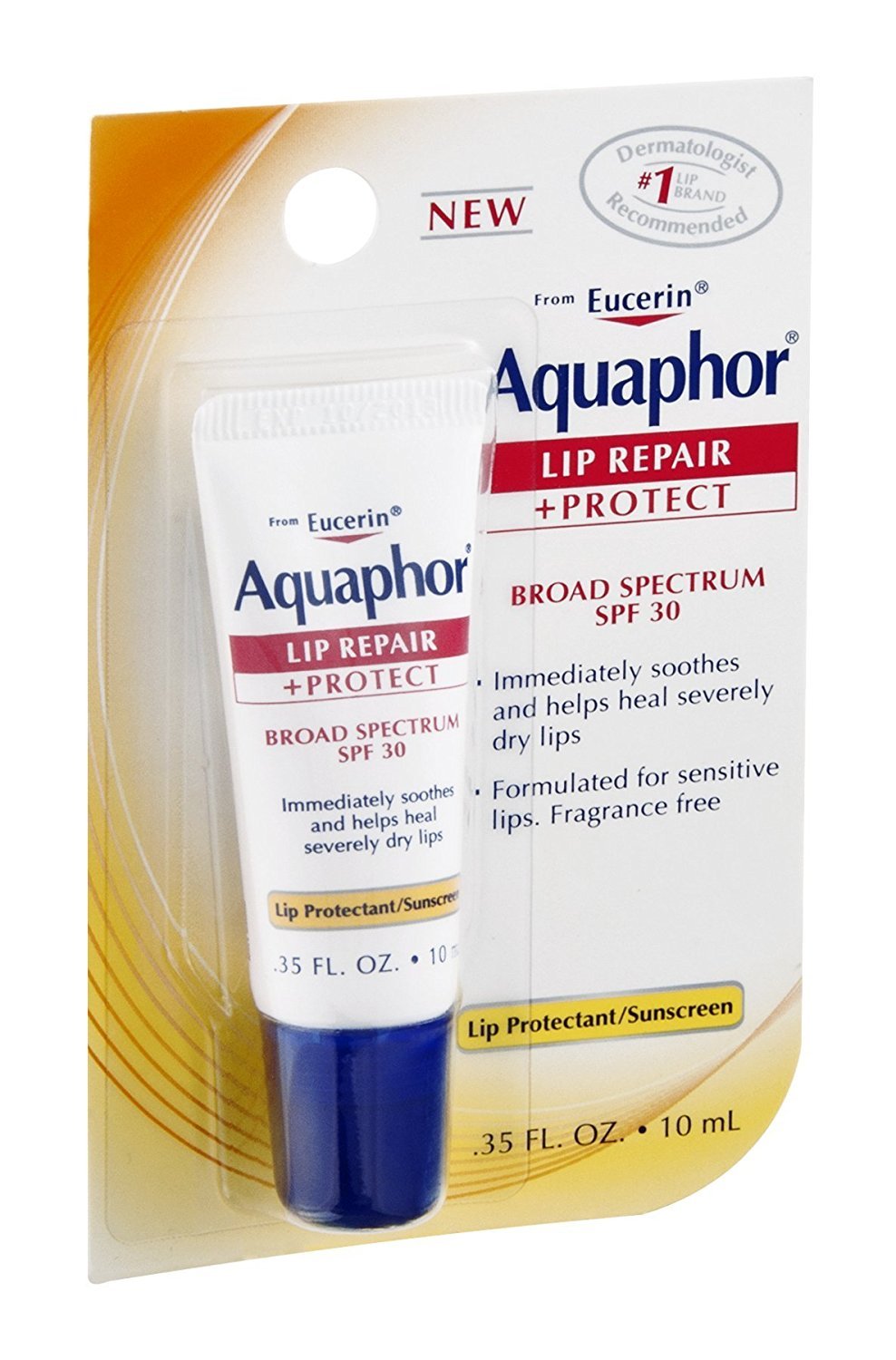 Aquaphor Lip Repair + Protect, Broad Spectrum SPF 30 0.35 oz (Pack of 9)