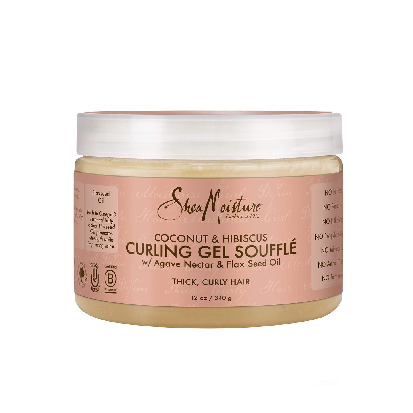 Shea Moisture Coconut & Hibiscus Curling Gel Souffle, 12 Ounce