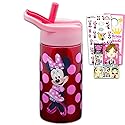 Disney Minnie Mouse Stainless Steel Water Bottle for Girls - 14 Oz Reusable Canteen for Home, School, Plus Stickers, More | Minnie Mouse Water Bottle