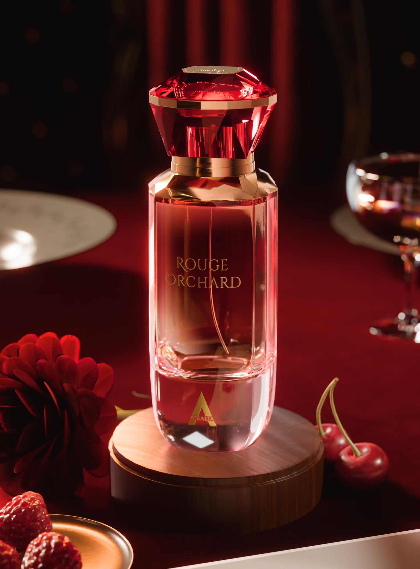 Atralia Rouge Orchard Eau de Parfum 100ml - Fruity Floral Perfume for Women, Raspberry, Rose, Cherry, Vanilla & Patchouli, Long Lasting Elegant
