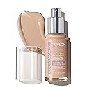 Revlon Illuminance Skin-Caring Liquid Foundation, Hyaluronic Acid, Hydrating and Nourishing Formula with Medium Coverage, 217 Beige, 1 fl oz