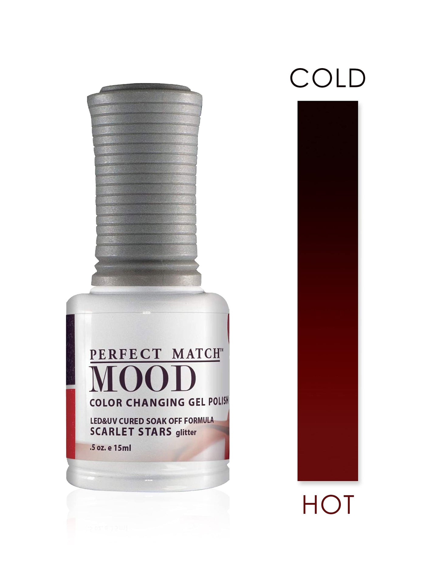 LeChat Perfect Match Mood Gel Polish, Scarlet Stars, 0.5 Fl Oz (MPMG13) Beauty & Personal Care LECHAT