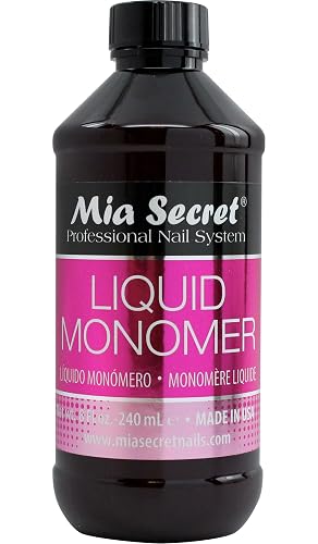 Mia Secret Liquid Monomer 8 oz. Professional Acrylic Nail System - MMA FREE - Made in the USA Beauty & Personal Care Mia Secret