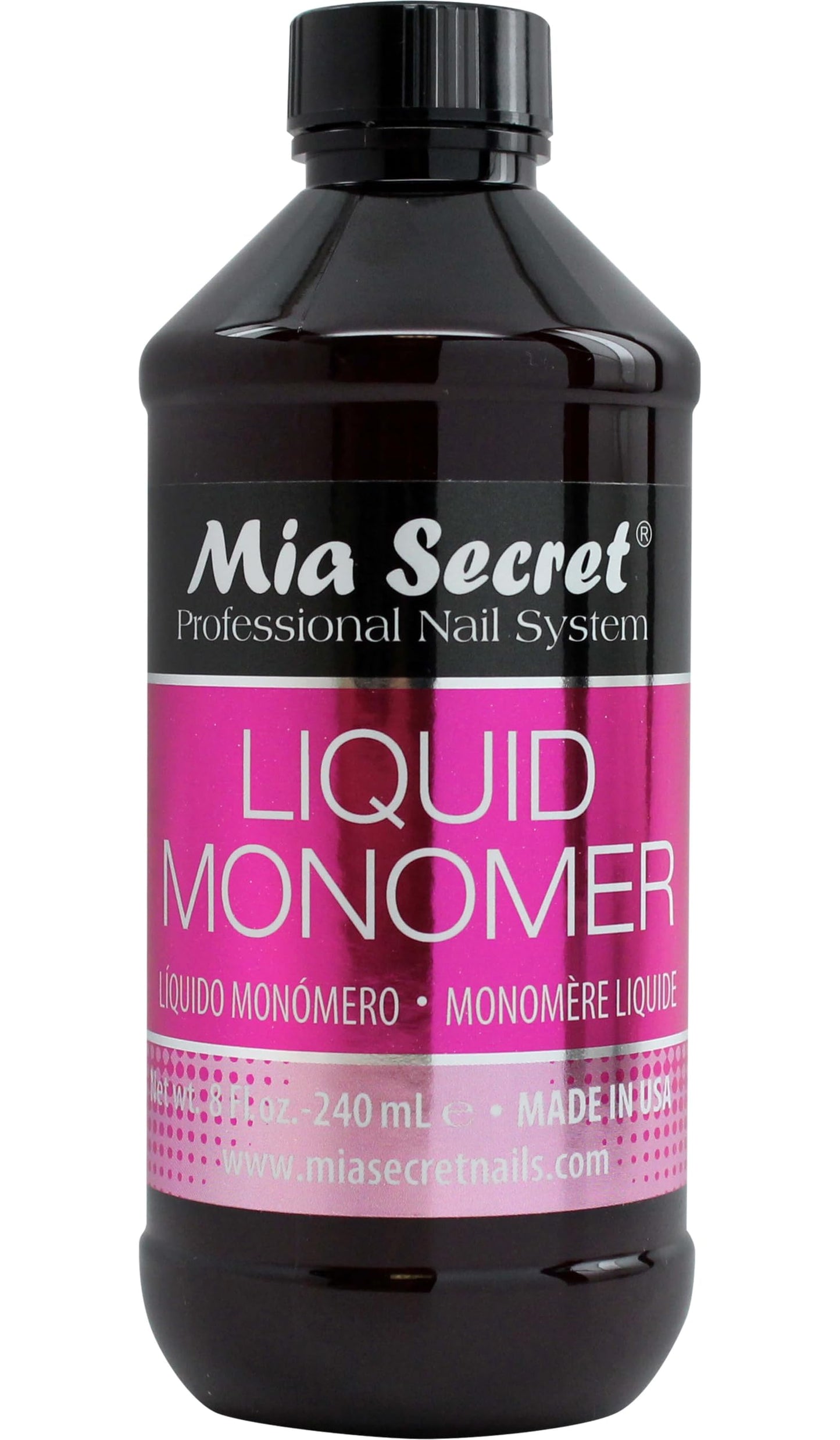 Mia Secret Liquid Monomer 8 oz. Professional Acrylic Nail System - MMA FREE - Made in the USA Beauty & Personal Care Mia Secret