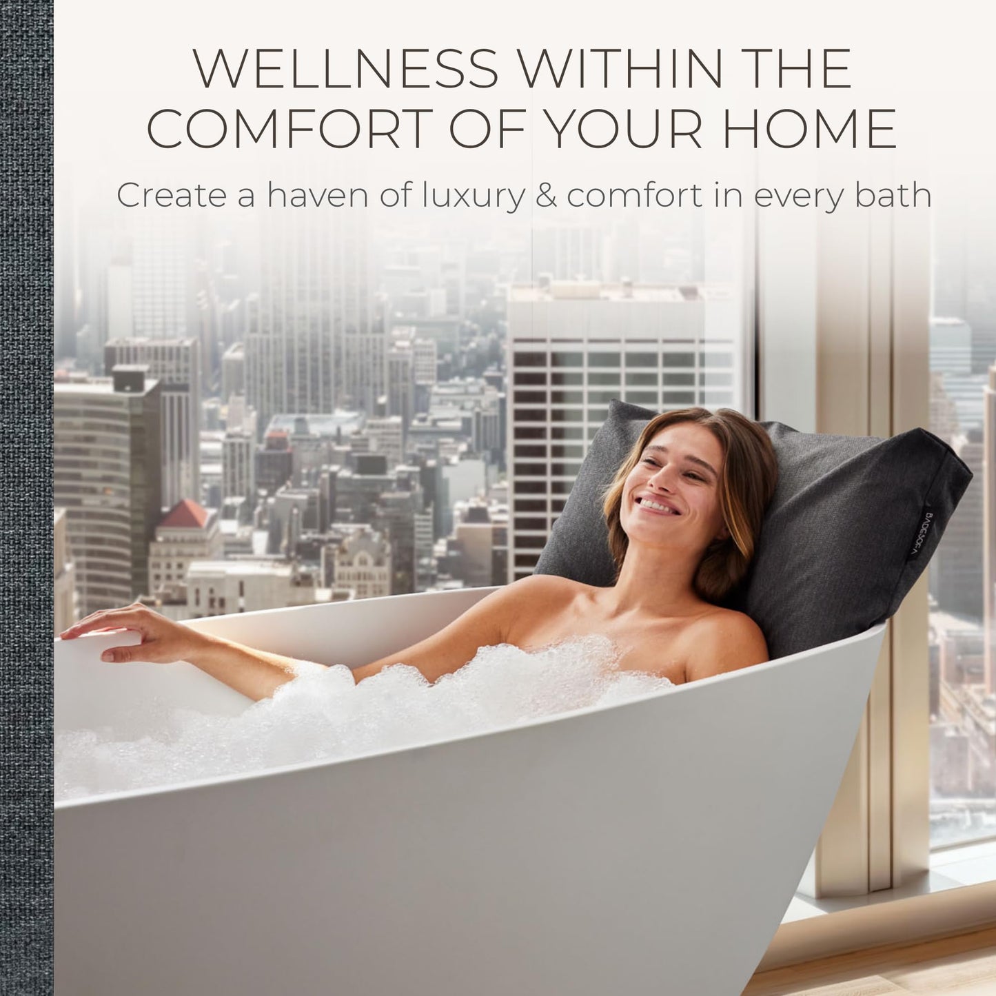 BADESOFA® Luxury Bath Pillow S - Ultra Comfortable & Quick-Drying Bath Back Pillow - Washable Full Body Bath Pillow for Bathtub - Therapeutic Head Beauty and Personal Care BADESOFA