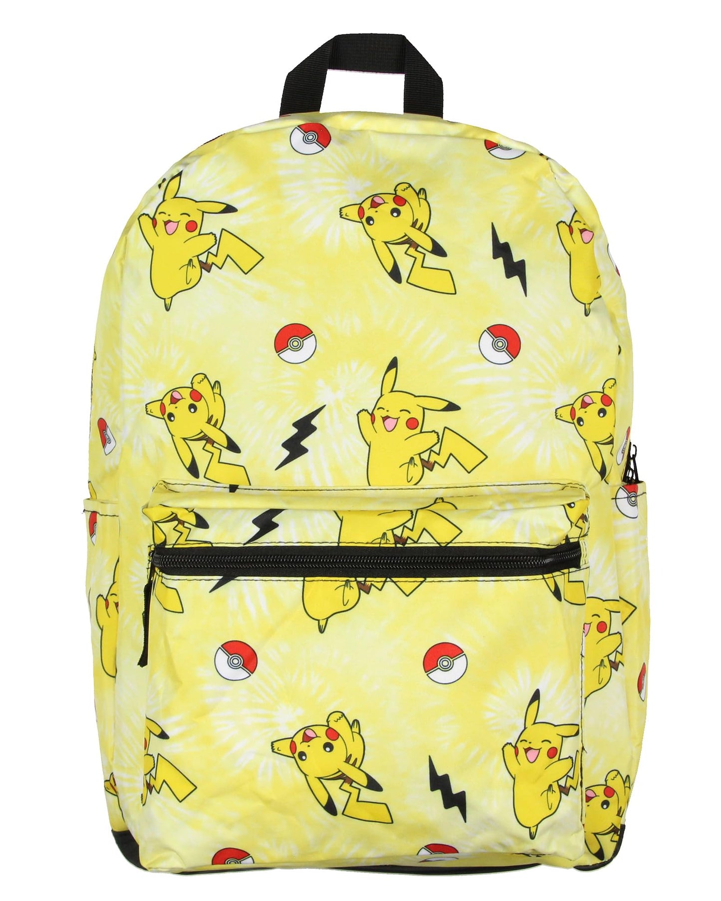 Bioworld Pokemon Pikachu Pokeball Tie Dye 17" Travel Laptop Backpack