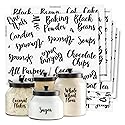 Talented Kitchen Labels for Food Containers - 135 Count, Preprinted Black Cursive on Clear Backing, Water-Resistant - Pantry & Kitchen Storage Labels…