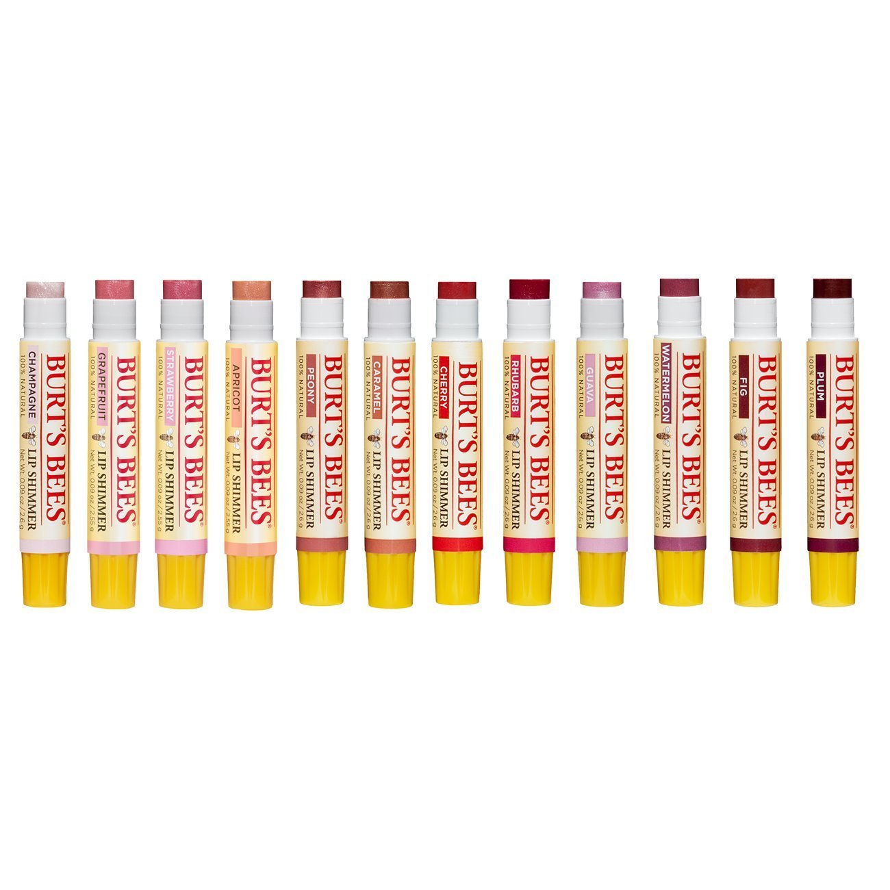 Burt's Bees 100% Natural Moisturizing Lip Shimmer, Guava, 1 Tube