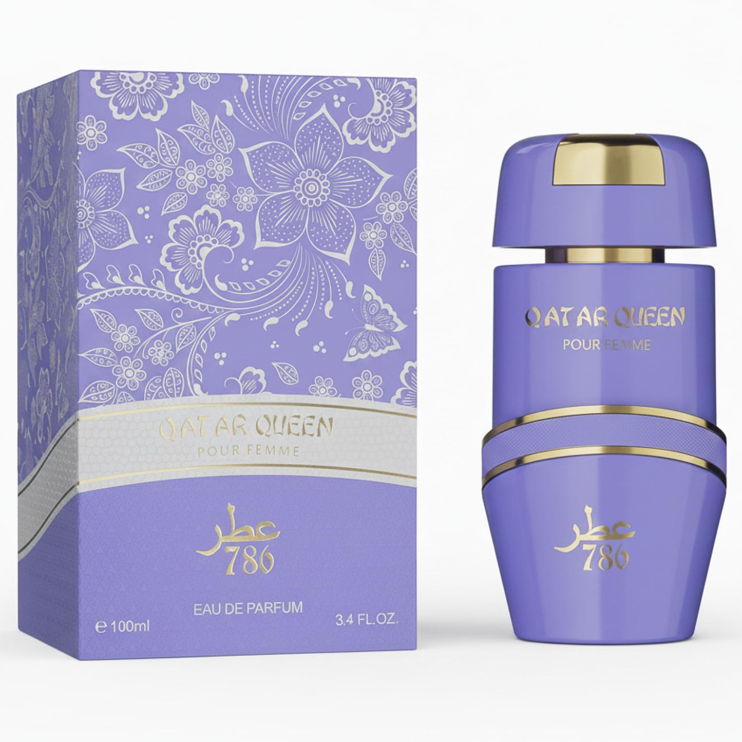 Jo Milano Qatar Queen Eau De Parfum Spray | 3.4 oz (100ml) | Fruity, Vanilla, Citrus, Floral, Amber, Oud Scent | Long Lasting Fragrance for Women