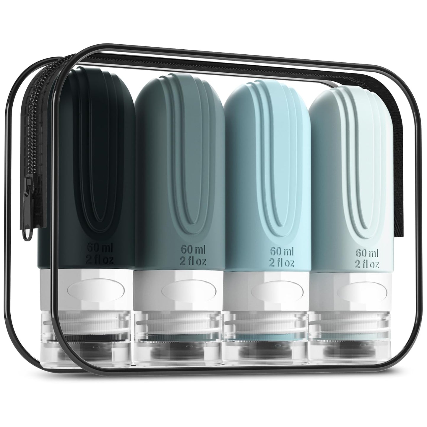 Mrsdry Travel Bottles for Toiletries, Tsa Approved 2oz Travel size Bottles, BPA Free Leak Proof Travels Toiletry Containers, Traveler Accessories Beauty and Personal Care Mrsdry Default Title