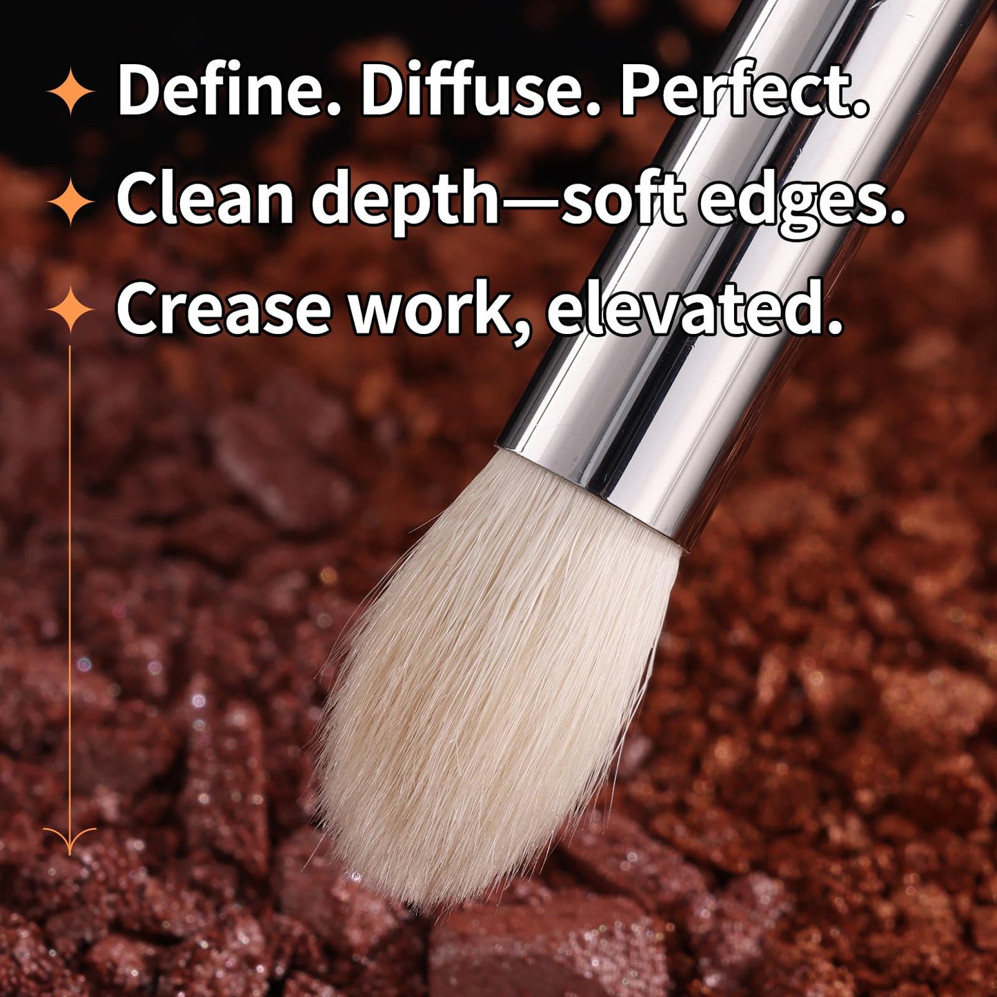 Albeaut Tapered Eye Shadow Brush, Medium Powder Eyeshadow Blending Brush for Crease, Fluffy Eye Makeup Tool for Women and Girls (195 Pro Blender)