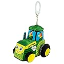Lamaze John Deere Tractor Car Seat and Stroller Toy - Soft Hanging Toy With High Contrast Colors for Travel - Baby Crinkle Toy Ages 0 Months and Up