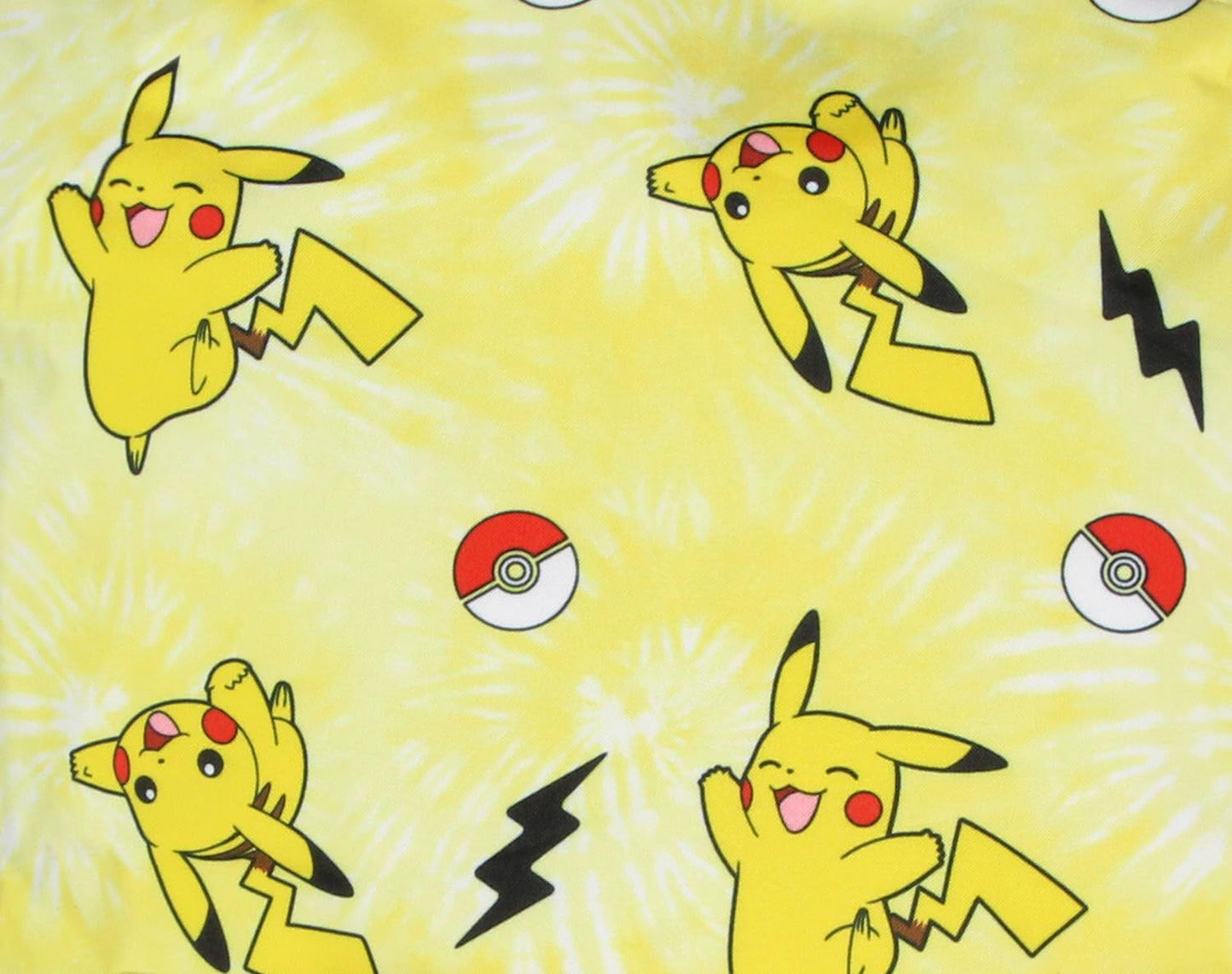 Bioworld Pokemon Pikachu Pokeball Tie Dye 17" Travel Laptop Backpack