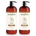 Soapbox Shampoo and Conditioner Set with Coconut Oil, Jojoba Oil, Aloe and Shea Butter to Moisturize and Nourish for All Hair Types, 1 Liter Each