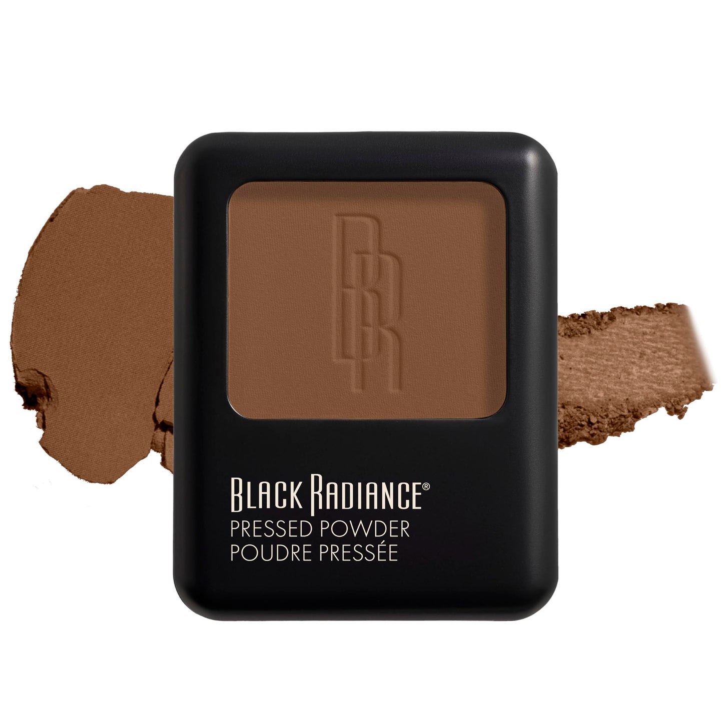 Black Radiance Pressed Powder, Pigment-Rich Matte Finish for Light Skin Tones, Oil-Absorbing Compact with Mirror & Sponge - Creamy Beige
