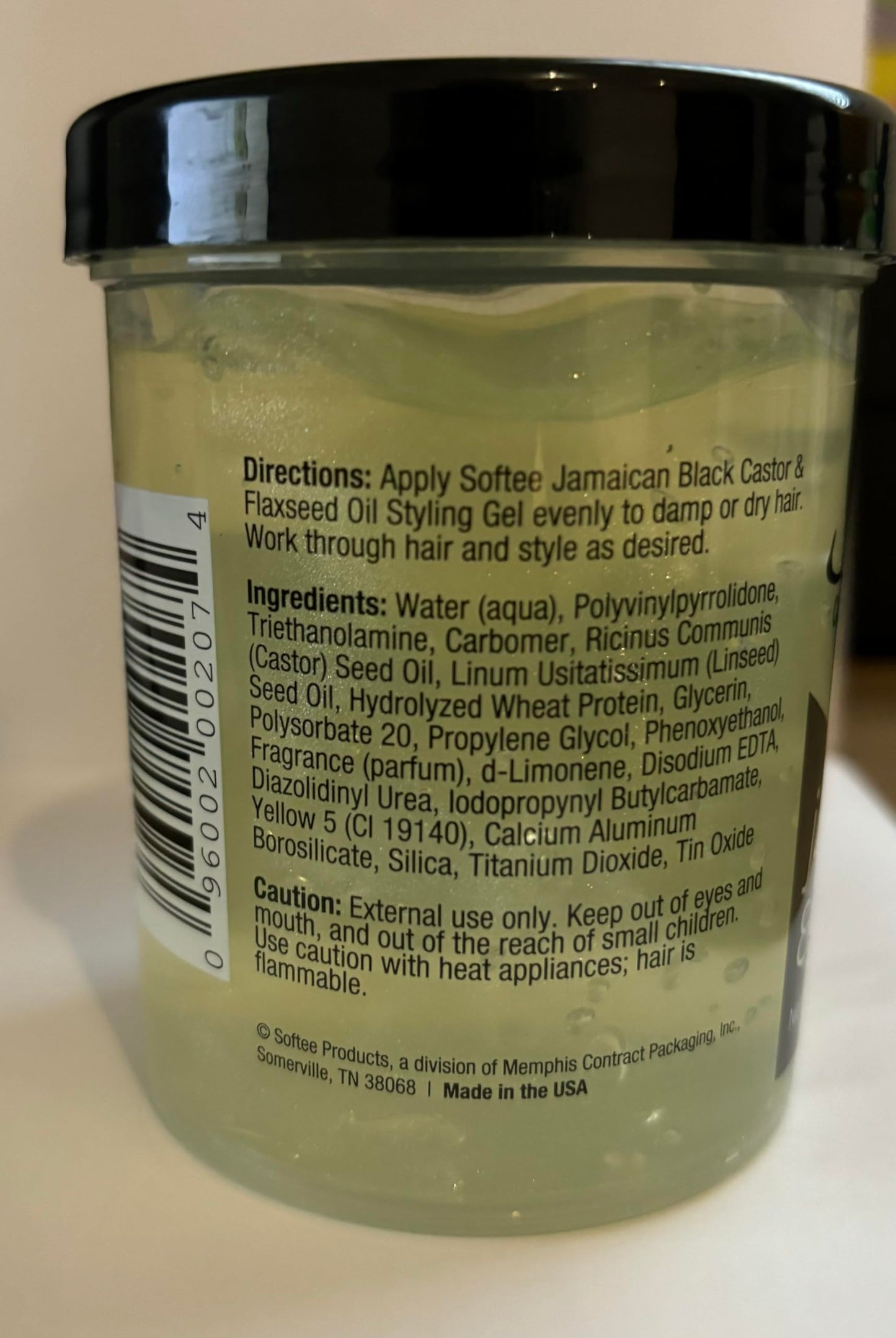 Softee Softee jamaican black castor & flaxseed oil styling gel 8 ounce, Green, 8 Ounce