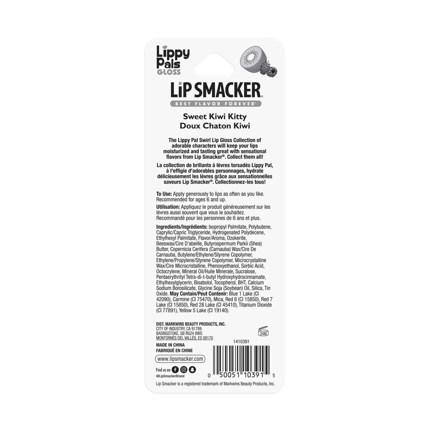 Lip Smacker Lippy Pals Kitty Kitten, Flavored Moisturizing & Smoothing Soft Shine Lip Balm, Hydrating & Protecting Fun Tasty Glossy Finish