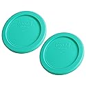 Pyrex 7202-PC 1-Cup Green Food Storage Replacement Lid (2-Pack) - Made in USA