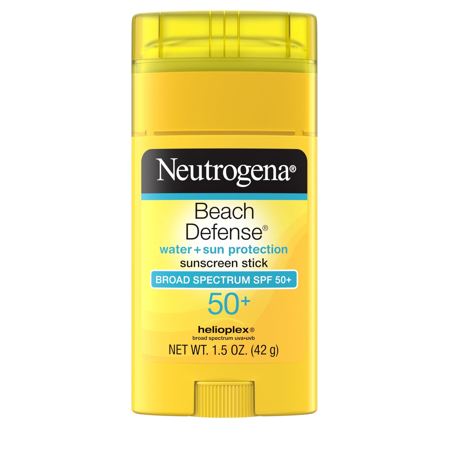 Neutrogena Beach Defense Sunscreen Stick SPF 50, Broad Spectrum Sun Protection for Face & Body, Water-Resistant, Non-Greasy Formula, Travel Size
