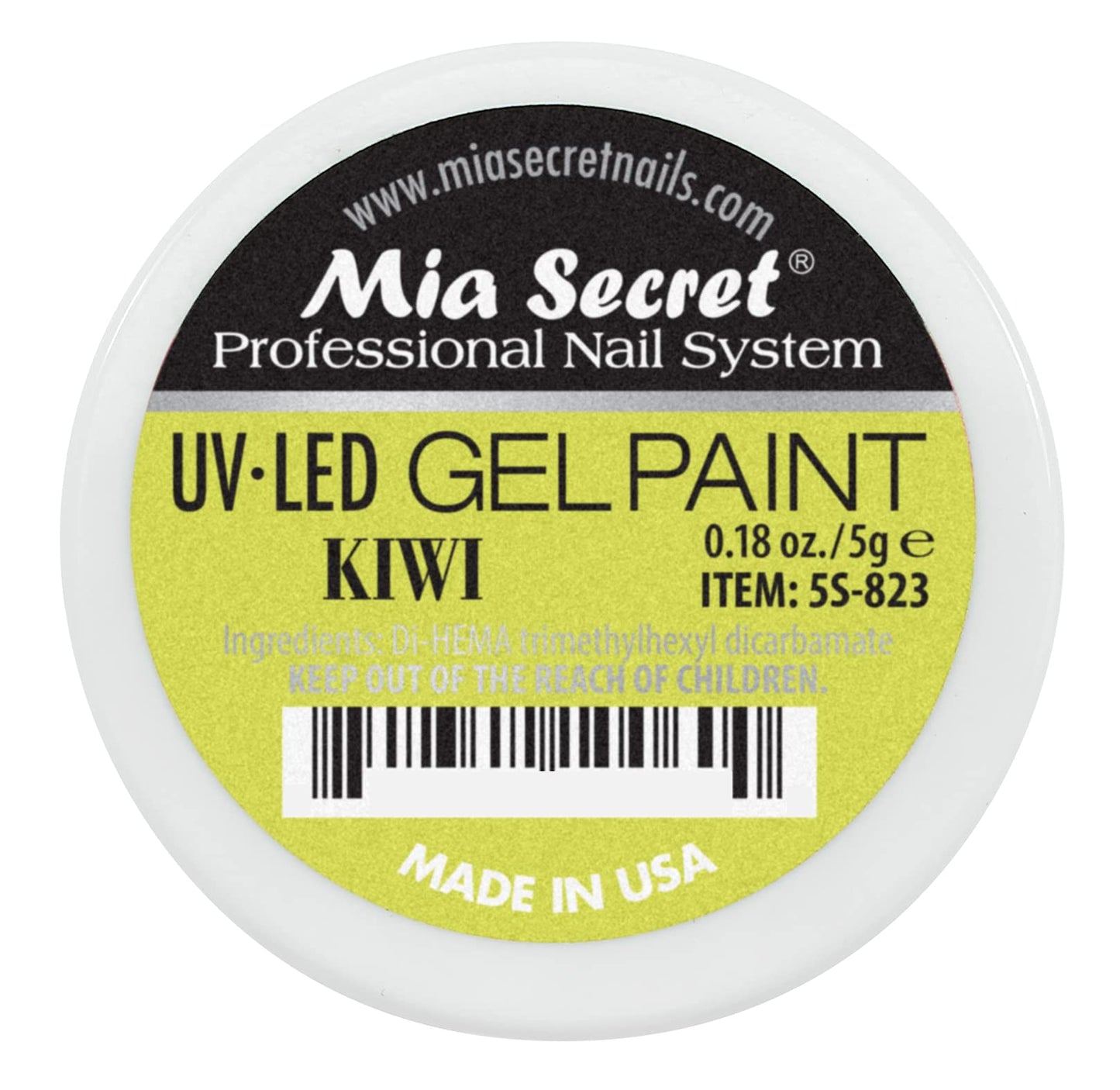 Mia Secret Professional Nail System UV/LED Gel Paint - 5 grams (Kiwi) Beauty & Personal Care Mia Secret