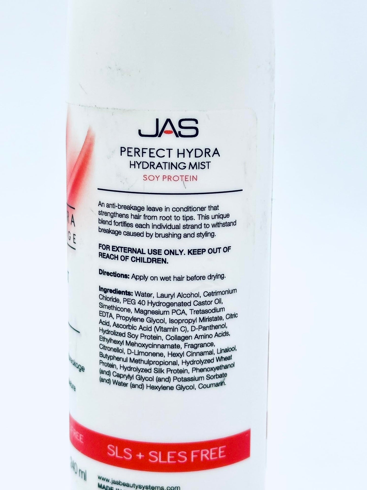 JAS Perfect Hydra Anti-breakage Shampoo & Conditioner 16 oz, Hydrating Mist 8 oz with Linseed Oil + Soy Protein "Free Starry Sexy Kiss Lip Plumping 10