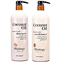 Oliology Nutrient Rich Coconut Oil Shampoo & Conditioner Combo Pack - Helps Restore Damaged Hair | Provides Intense Shine | Moisturizing | Made