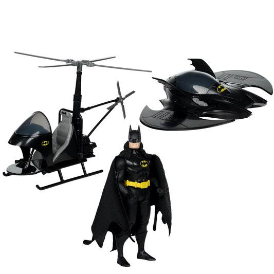 McFarlane Toys - DC Super Powers Batman with Batwing and Whirlybat, 3pk, Gold Label, Amazon Exclusive