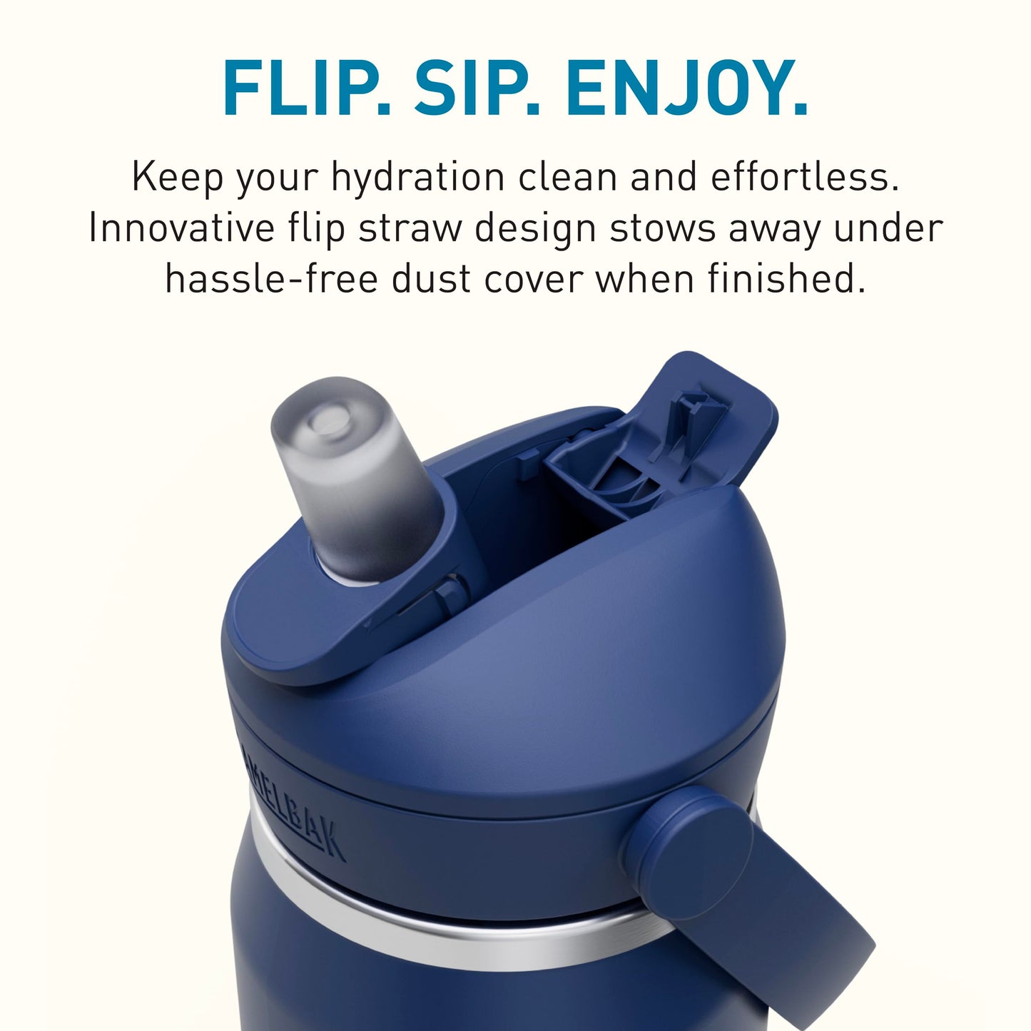 CamelBak Thrive Flip Straw Insulated Stainless Steel Water Bottle Navy, 25oz