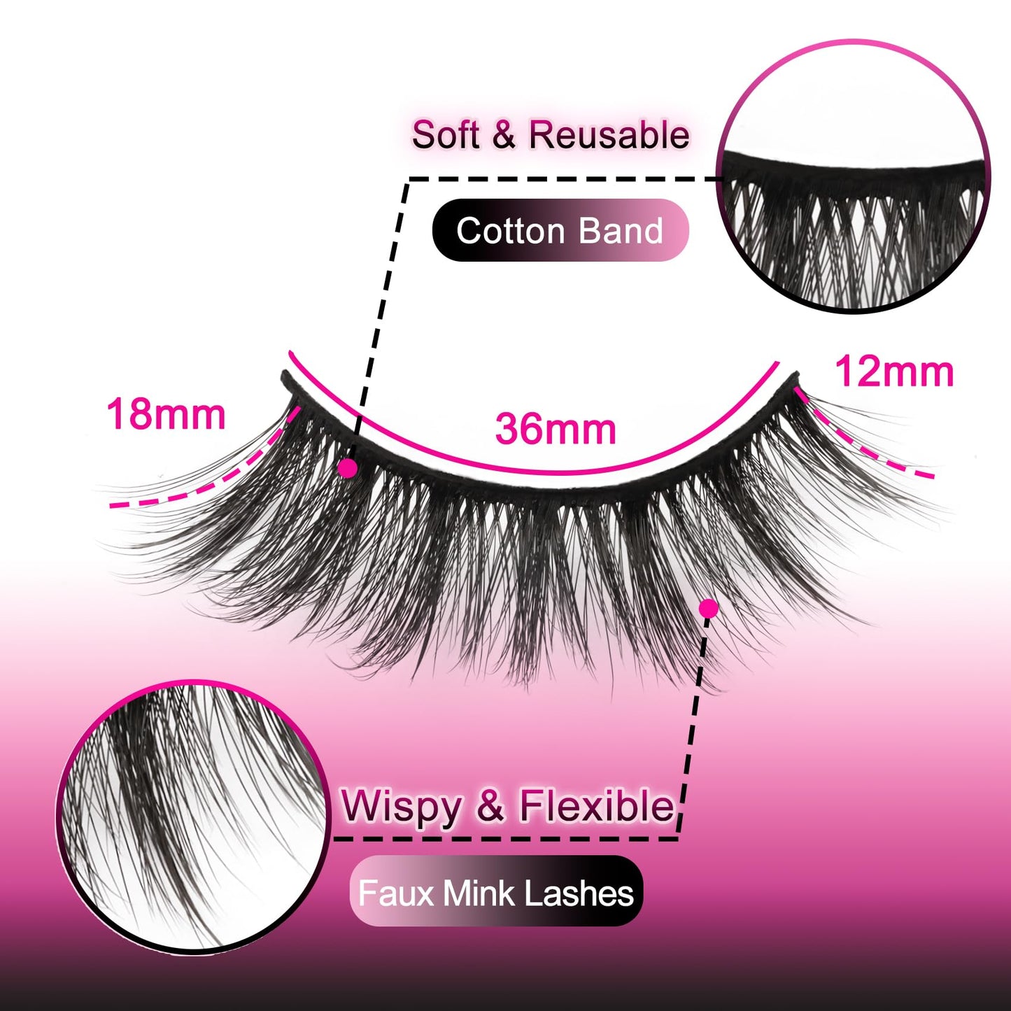 Veleasha Cat Eye Lashes Wispy Faux Mink Lashes 100% Handmade Natural Look Fake Eyelashes Lightweight False Eyelashes 5 Pairs Pack (54) Beauty and Personal Care Veleasha