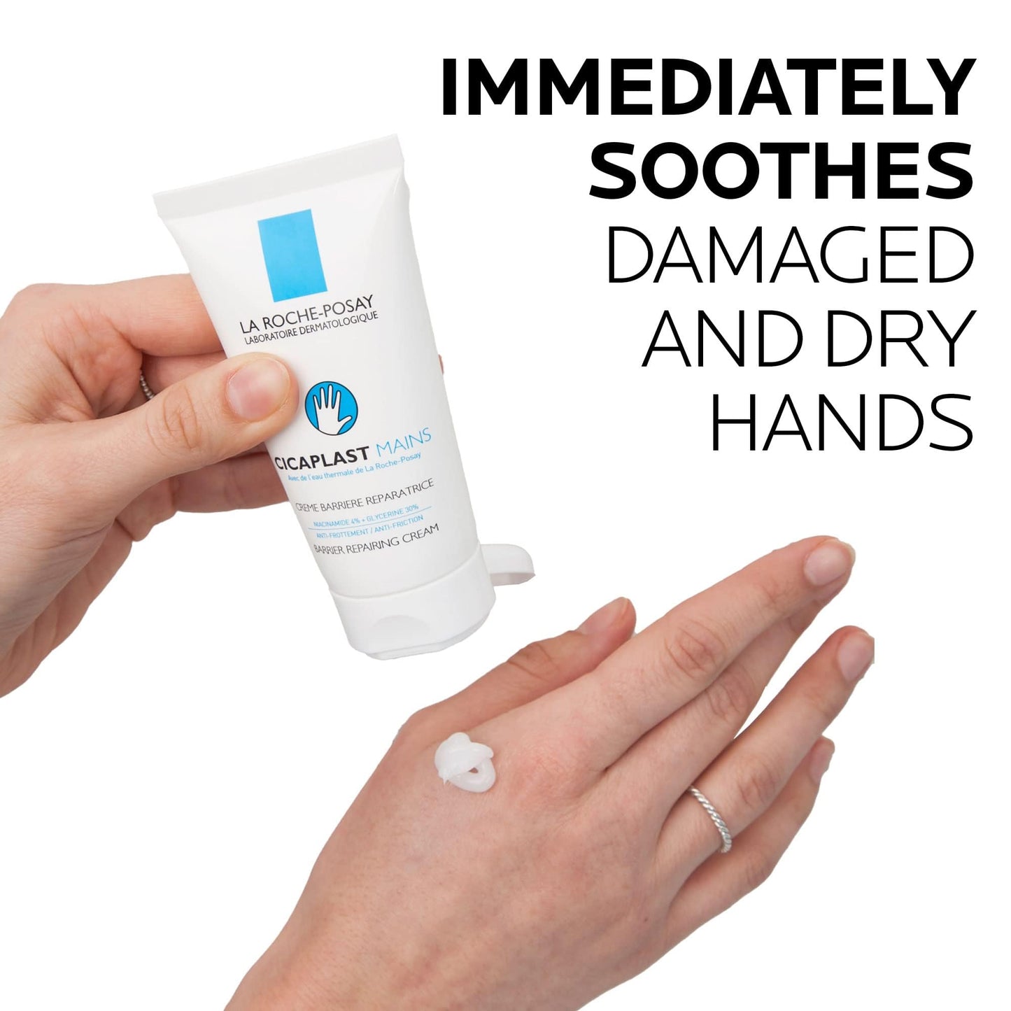 La Roche-Posay Cicaplast Hand Cream, Instant Relief Moisturizing Hand Lotion for Dry Hands, Shea Butter Lotion for Dry Cracked Hands, Non Greasy Beauty and Personal Care La Roche-Posay