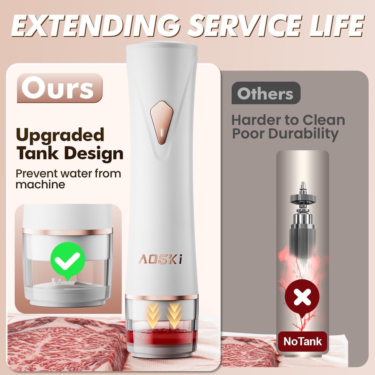 Compact Vacuum Sealer for Food Sealer: Handheld Portable Vacuum Sealer Machine for Food Storage, Rechargeable Food Vacuum Sealing for Kitchen Travel…