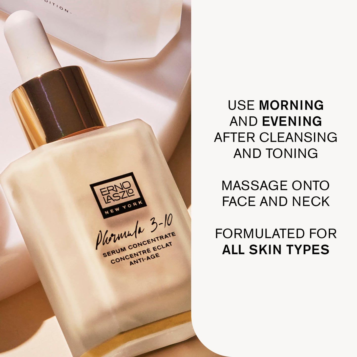 Erno Laszlo Phormula 3-10 Serum Concentrate, Anti-Aging Serum for Face and Neck, Hydrating Serum Helps the Appearance of Fine Lines, Wrinkles