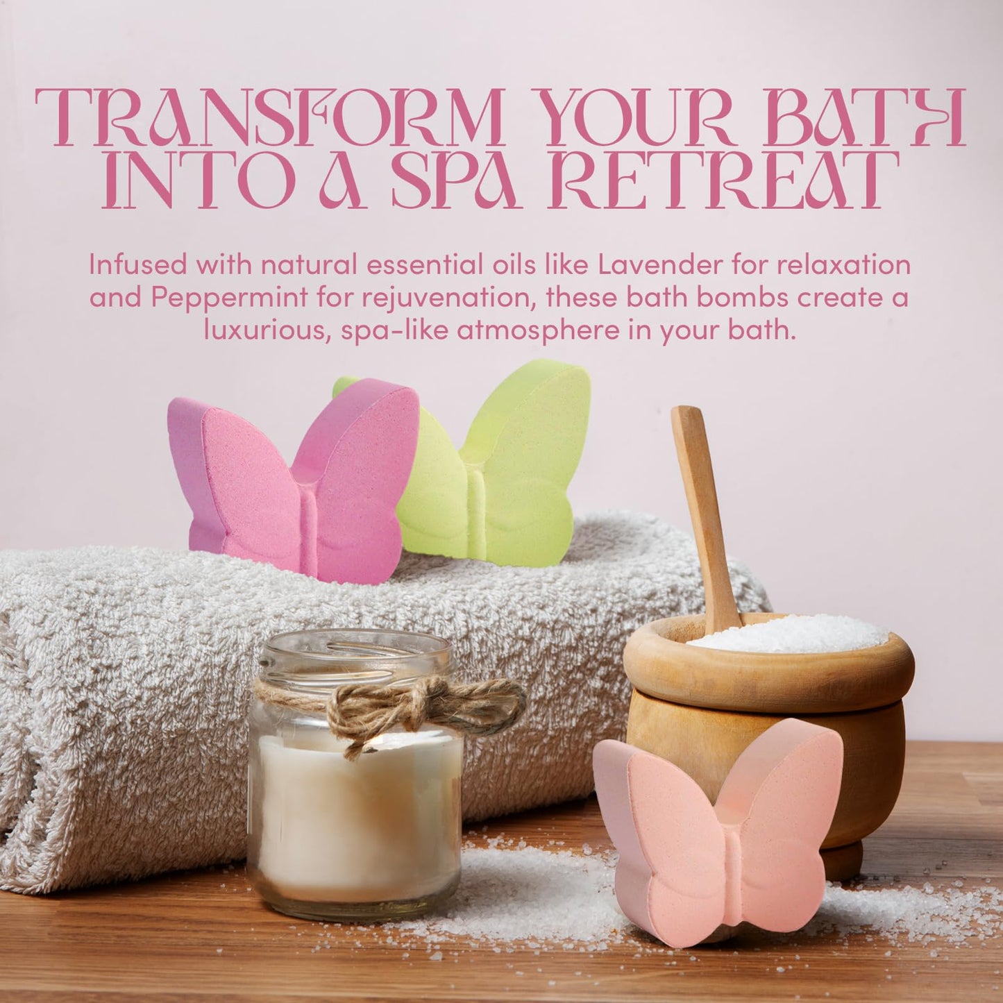 Pursonic Aromapathy Bath Bombs Gift Set - 6 Pcs Essential Oils Bath Bombs for Women - Spa Fizzies Christmas Gifts for Women (Eucalyptus, Lavender…