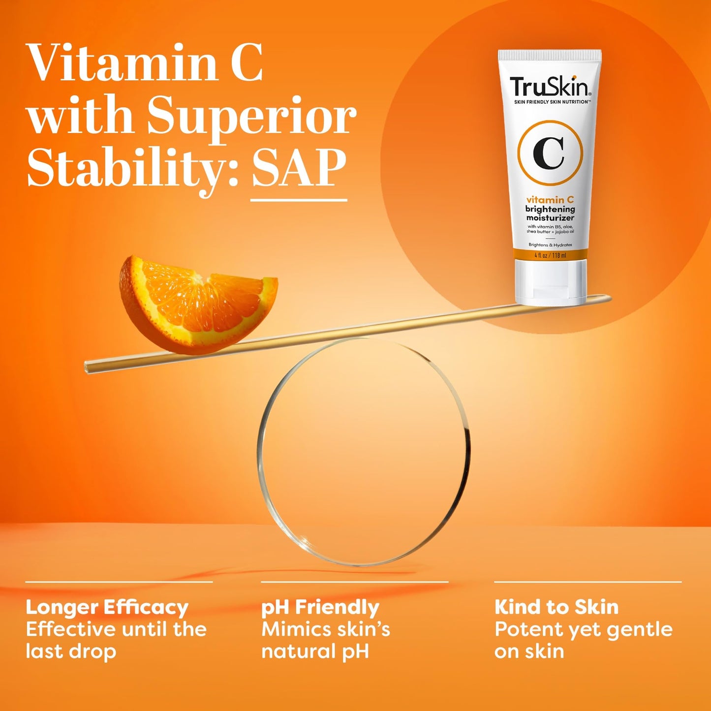 TruSkin Vitamin C Face Cream - Brightening & Hydrating Daily Moisturizer with Vitamin E, B5, Jojoba Oil & Green Tea - Smooth, Radiant-Looking Skin, 4 Beauty and Personal Care TruSkin