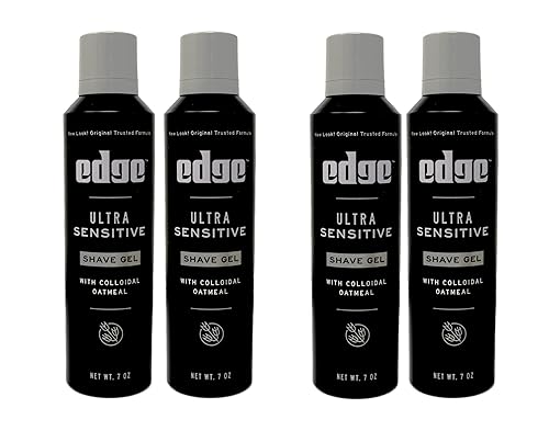 Edge Shave Gel Ultra Sensitive, Fragrance Free 7 oz ( Pack of 4)