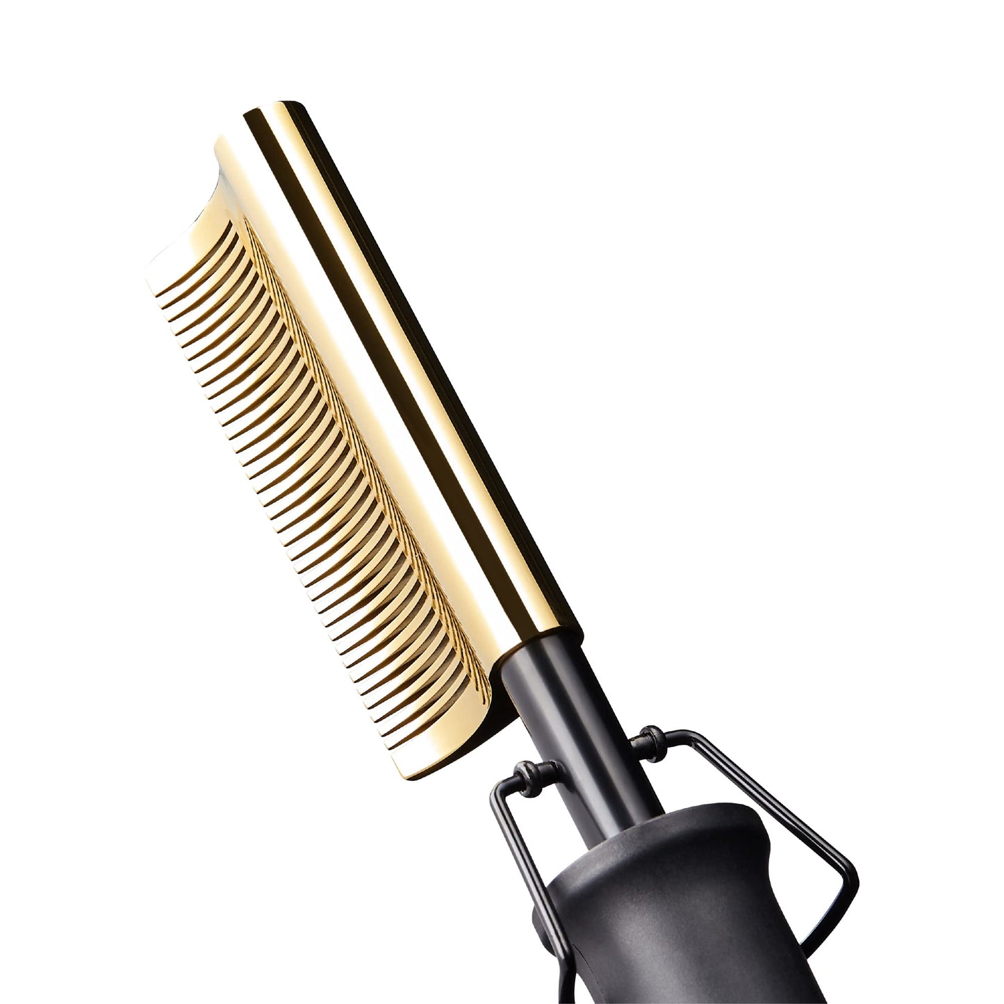 Red by Kiss Hot Comb Hair Straightener 450 Degrees, Curved Electric Heating Comb, Pressing Comb Brush for Straightening Hair and Beard, Curling Iron