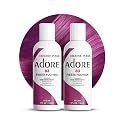Adore Semi Permanent Hair Color (083 Fiesta Fuchsia) (2 Pack) | Vegan & Cruelty-Free Purple Hair Dye | No Ammonia, No Peroxide, No Alcohol | 4 Fl Oz
