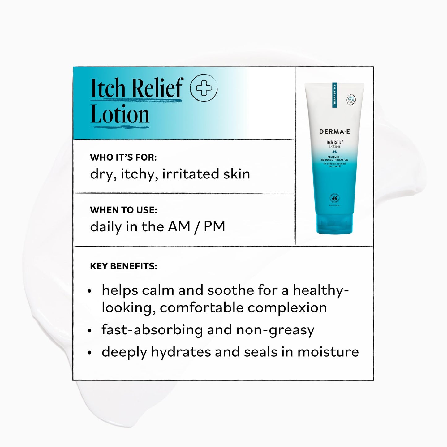 Derma E Itch Relief Lotion - Anti-Itch for Dry Skin - Soothing Itchy Skin Cream - Lightweight Body Lotion Calms and Moisturizes, 8 oz