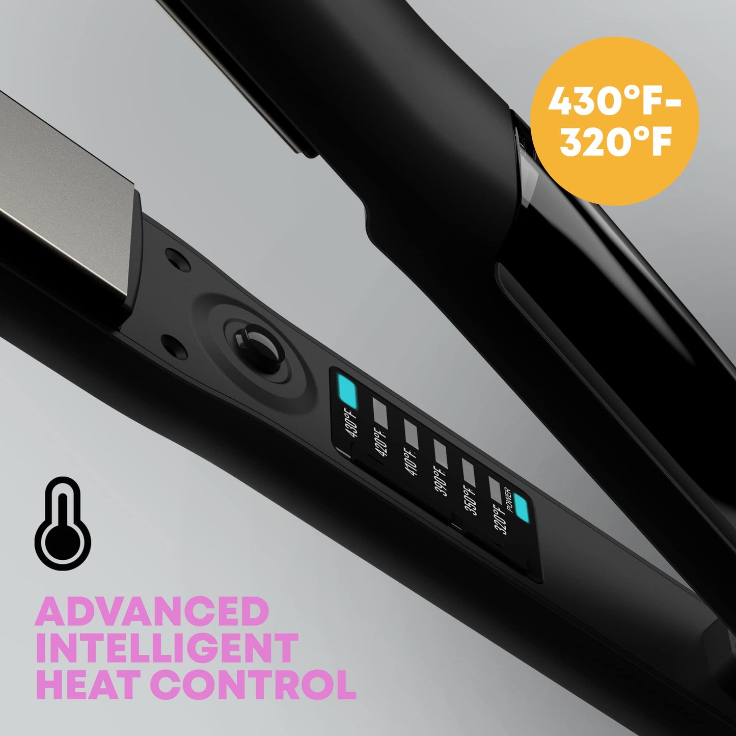 Revamp Progloss MoistureCare 1.25-Inch Flat Iron Hair Straightener - Steam Hair Straightener with Keratin, Argan & Coconut Oil Infused Ceramic & Ionic
