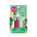 EOS Limited Edition Holiday Lip Balm, Raspberry Cloud & Blackberry Bellini, All-Day Moisture, Made for Sensitive Skin, 0.14 oz, 4-Pack, Clear